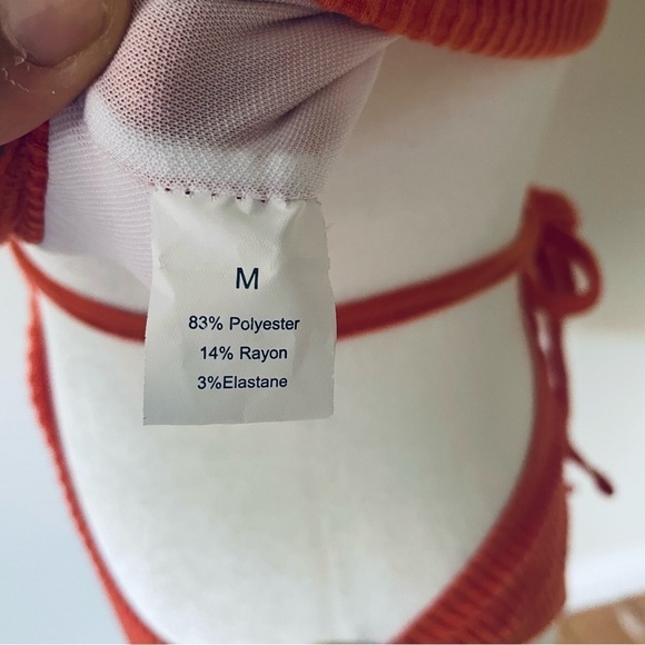 Ring Linked Cut-out One Piece Swimsuit - Orange - Size M - Picture 7 of 10